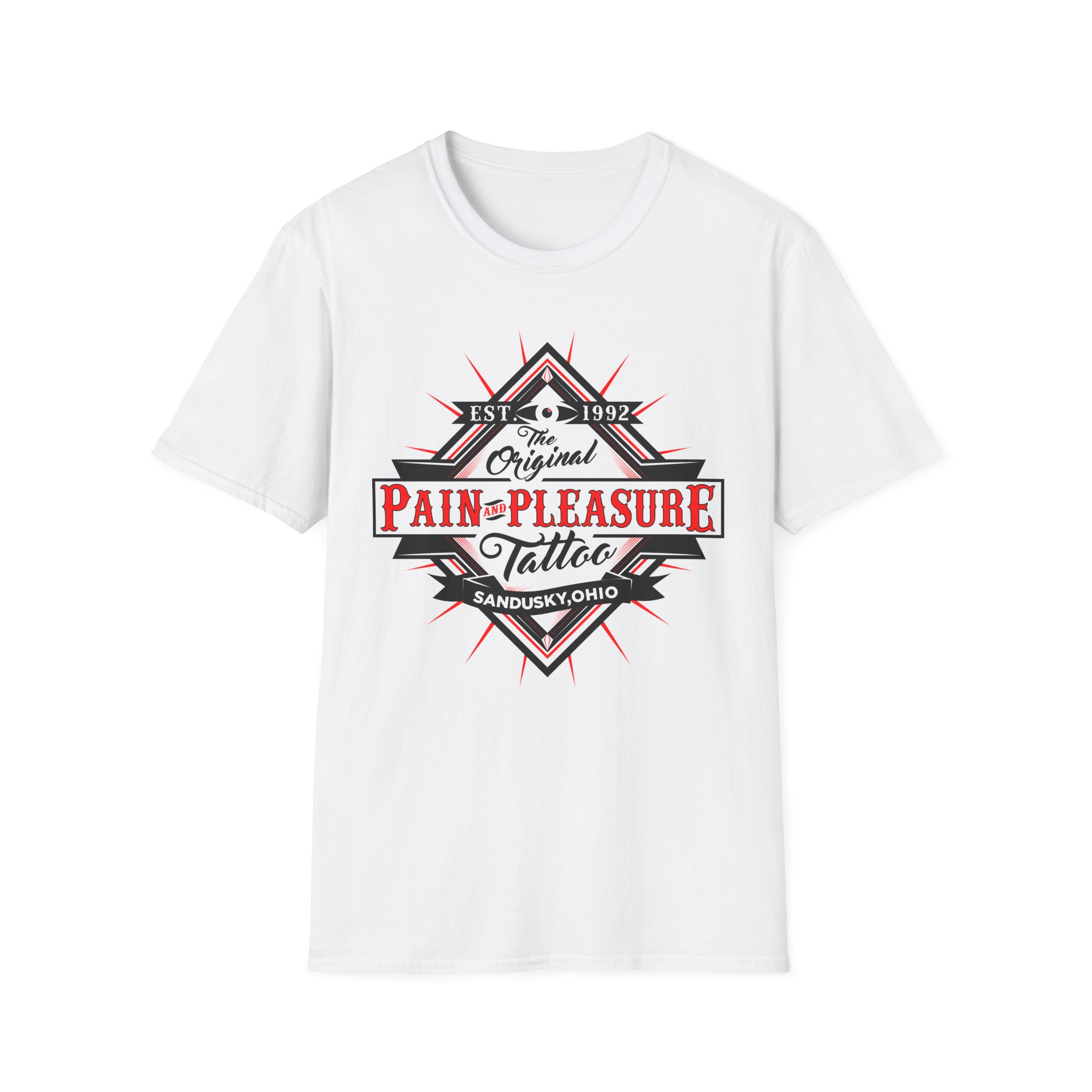 Pain And Pleasure Retro Logo T-shirt - Image 1